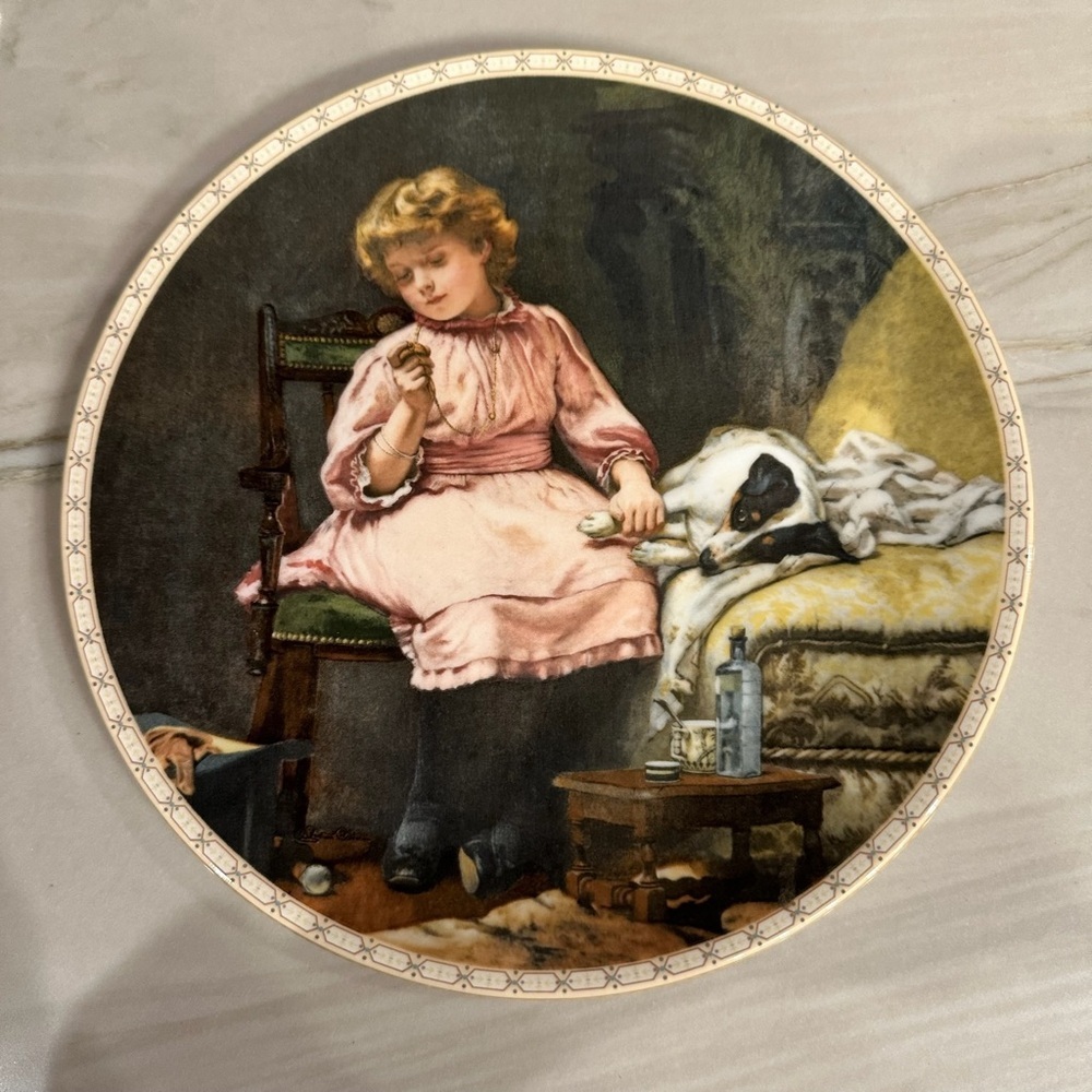 In Good Hands by Charles Burton Barber Vintage Collector’s Plate 605